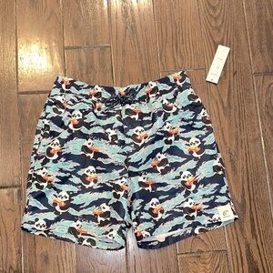 No Boundaries panda bear swim trunks size small new with tags with pockets